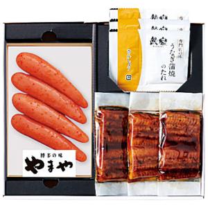 お歳暮 ギフト 2025 御歳暮 やまやコミュニケーションズ 無着色辛子明太子・うなぎ詰合せ