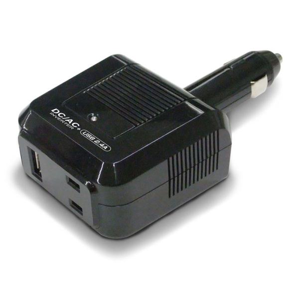 カーインバーター DC/AC 80W シガーソケット AC100V USB typeA 1ポート 変...