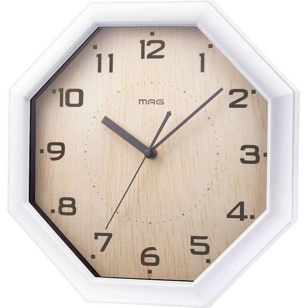 壁掛け時計 掛け時計 ウォールクロック 八角形 アナログ インテリア時計 直径30.2cm
