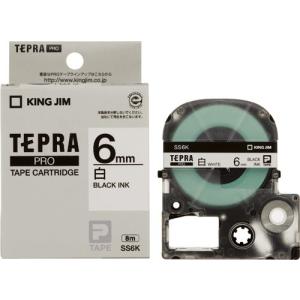 テプラ Pro プロ キングジム テープ カートリッジ SS6K 幅6mm 白ラベル 黒文字｜kanaemina