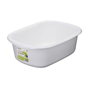 洗い桶 小判型洗い桶 クッキンパル 銀イオン抗菌 洗い桶 ホワイト｜kanaemina