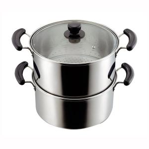 アカオアルミ /即納/ アカオ アルミ角蒸(大型) 33cm 二重角型蒸し器