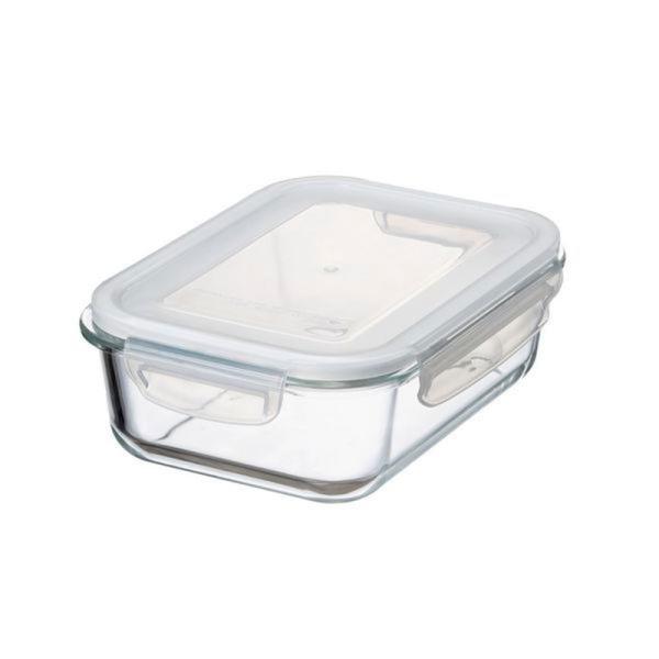 保存容器 耐熱ガラス製 4点ロック 密閉蓋付き デリッシュ・ライフ 耐熱ガラス保存容器 長方形 10...