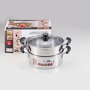 アカオアルミ /即納/ アカオ アルミ角蒸(大型) 33cm 二重角型蒸し器