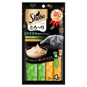 マースジャパン キャットフード 猫用 おやつ シーバ とろ〜り メルティ とりささみ味セレクション 12g×4本