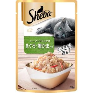 マースジャパン キャットフード 猫用 おやつ シーバ リッチ シーフードミックス まぐろ・蟹かま入り 35g