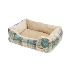 ペット用ベッド 小型犬 猫用 ペットプロ Homey ループチェックスクエアベッド S レッド