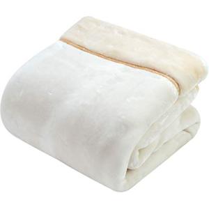 西川 毛布 ベージュ シングル 140×200cm あったか 洗える ハイボリュームタイプ 衿つき 2CH3322