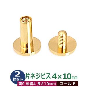 真鍮 組ネジ（ネジカシメ） 10mm頭 5個入り 4mm〜15mm足 中国製 レザー