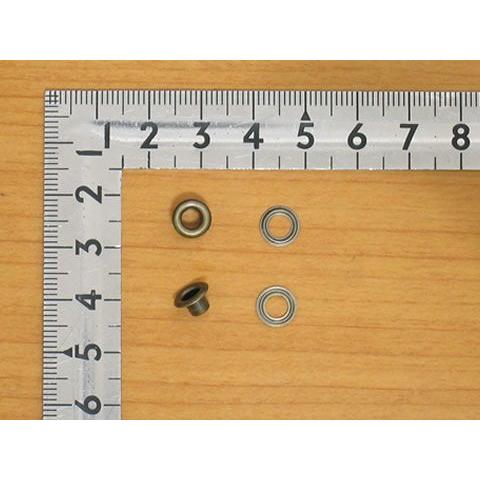 ハトメ#200(内径4mm 外径7.5mm) アンティークゴールド シルバー(ニッケル) ゴールド(...