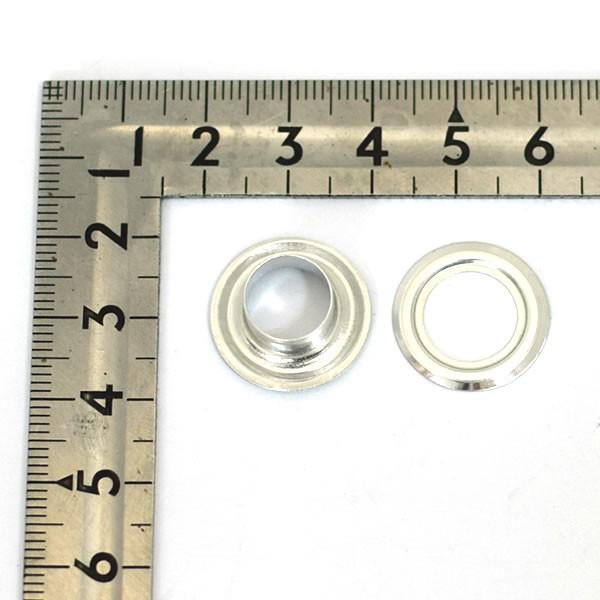 ハトメ (アイレット) #25 (内径9.7mm 外径19mm) 座金付き アルミ(シルバー) 30...