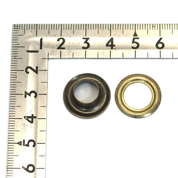 ハトメ (アイレット) #25 (内径9.7mm 外径19mm) 座金付き アンティークゴールド ゴ...