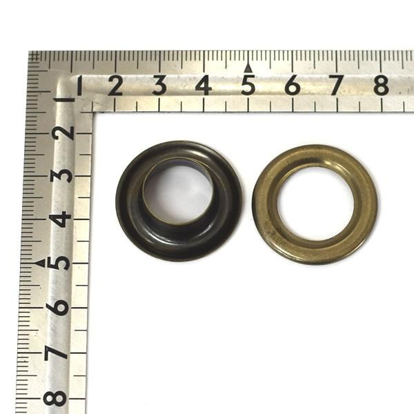 ハトメ (アイレット) #30 (内径15mm 外径28mm) 座金付き アンティークゴールド ゴー...