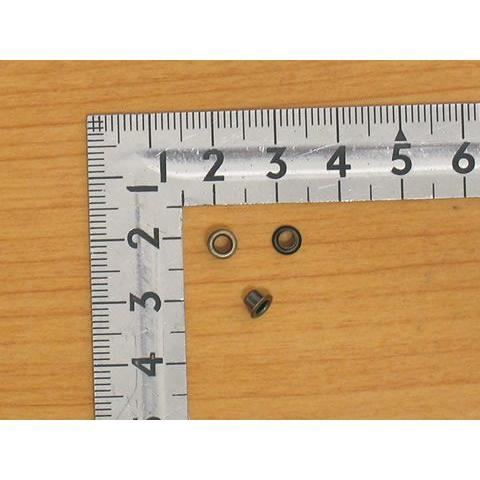 ミニハトメ #3×3(内径2.6mm 外径4.8mm) アンティークゴールド シルバー(ニッケル) ...