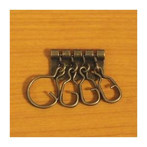 キーケース金具 Gリング型5連 シルバー(ニッケル) 2組セット - メール