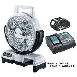 マキタ 充電式ファン CF203DZW(白)+バッテリBL1860B+充電器DC18SD付 14V/18V対応 makita オリジナルセット品｜kanajin