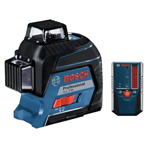 (ボッシュ) レーザー墨出し器 GLL3-80NKIT 受光器(LR6)+キャリングケース付 水平4...