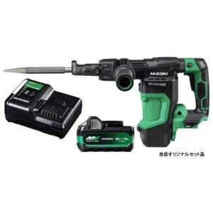 HiKOKI コードレスハンマ ケース付 H3641DB(NNK)+バッテリBSL36A18X+充電器UC18YDL2付 36V対応 日立 ハイコーキ 当店オリジナルセット｜カナジン ヤフー店