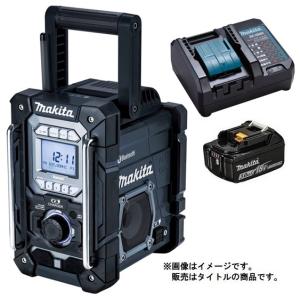 マキタ 充電機能付ラジオ MR300B(黒)+バッテリBL1830B+充電器DC18WC付 AC100V/10.8V/14.4V/18V対応 makita オリジナルセット品｜kanajin