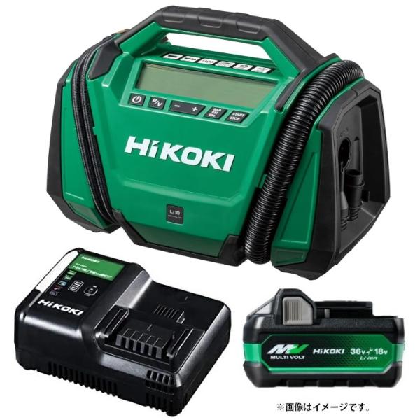 在庫 HiKOKI コードレス空気入れ UP18DA(NN)+バッテリBSL36A18X+充電器UC...