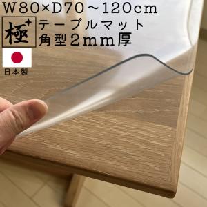 テーブルマット 2mm厚 幅100cm クリア1枚 保護マット 日本製 キズ防止