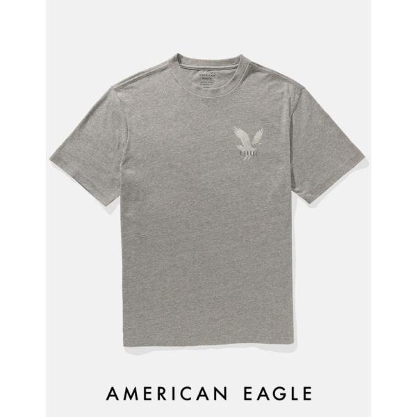 アメリカンイーグル Tシャツ メンズ プリント グラフィック ロゴ グレー 大きいサイズあり 半袖