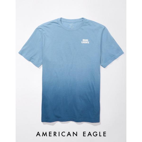 アメリカンイーグル Tシャツ メンズ 半袖 グラフィック ロゴ ブルー 大きいサイズあり