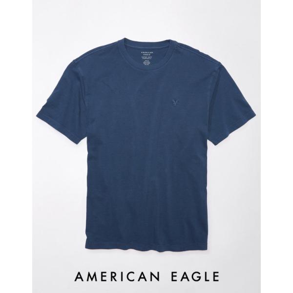 アメリカンイーグル Tシャツ メンズ 無地 ロゴ ネイビー 大きいサイズあり 半袖