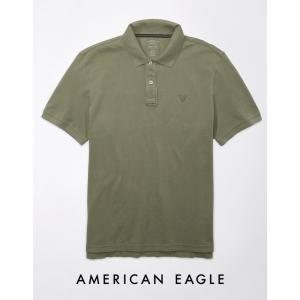 アメリカンイーグル 鹿の子 ポロシャツ メンズ 半袖 オリーブグリーン 大きいサイズあり｜kanaloa-yshop