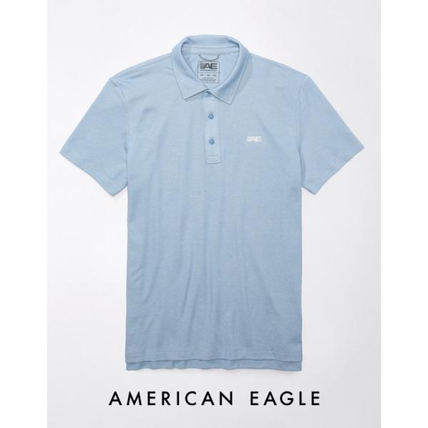 アメリカンイーグル ポロシャツ メンズ 半袖 ブルー 大きいサイズあり