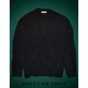 アメリカンイーグル ニット アルパカ混 セーター メンズ  ブラック 大きいサイズあり