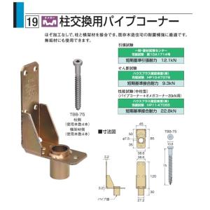タナカ オメガー 柱交換用パイプコーナー １個 AA6505｜kanamon-shop