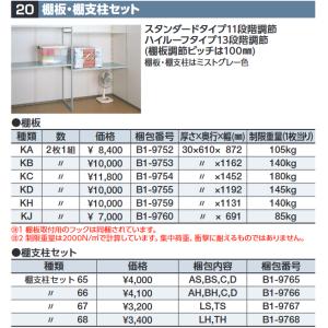 イナバ物置　棚板　4枚セット イナバ物置 棚板KD(2枚1組)[B1-9755] SMK型オプション 【本体同時購入