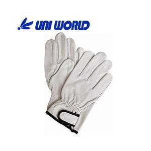「最大P20.5倍」 皮製手袋 豚革クレスト手袋 マジック ユニワールド 350｜kanamono1