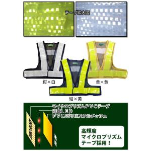安全ベスト ショート LED電飾ベスト 426...の詳細画像1