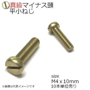 真鍮 平頭小ネジ M4x10mm 10本入り