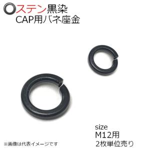 SUS バネ座金CAP用 黒色 M12用　2枚入