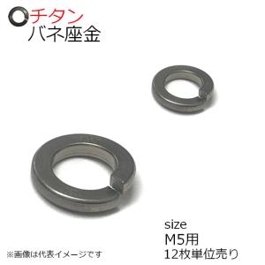 純チタン バネ座金 M5用 12枚入り