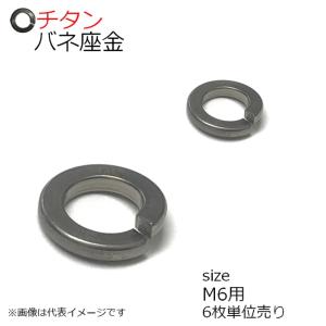 純チタン バネ座金 M6用 6枚入り