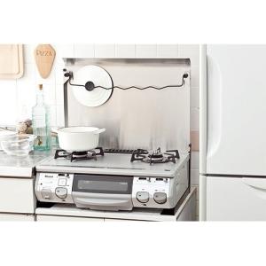 池永鉄工 IK-10S 一般ガスコンロ用コンロカバー　ステンレス　60cm幅の据え置きタイプ（鍋フタキャッチャー付）