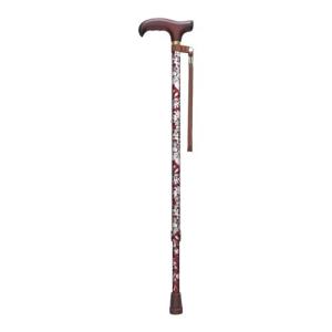 Fuji Home(フジホーム） Walking Stick(ステッキ・杖) WB3717 ベーシック 伸縮S 花柄赤｜kanamonopro