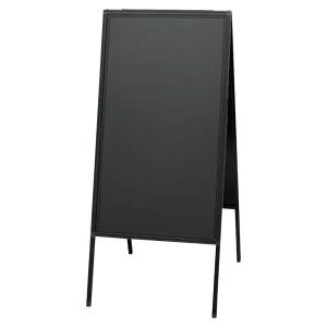 光　スタンド黒板  蛍光マーカー用アルミ枠スタンド黒板(両面)