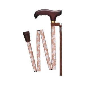 Fuji Home(フジホーム） Walking Stick(ステッキ・杖) WB3939 ベーシック 折畳S ステンシルピンク