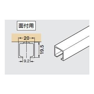 LAMP FD30-TRM1820UM 引戸クローザー専用上レール(面付用) アンバー｜kanamorikanamonoten