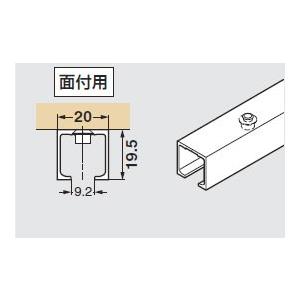 LAMP FD30-TRM1820SCUM 引戸クローザー専用上レール(面付用) アンバー｜kanamorikanamonoten