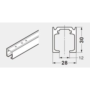 LAMP FD50-TRP1860-SL 戸袋専用上レール1860mm シルバー｜kanamorikanamonoten