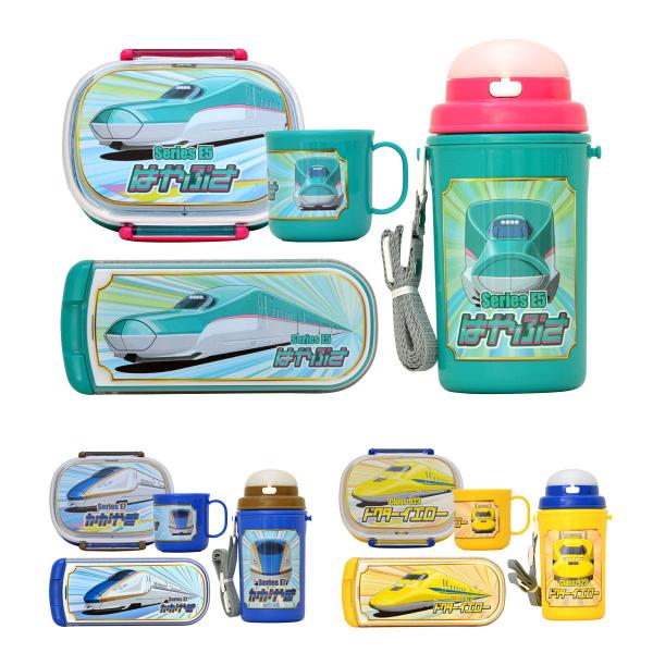 新幹線 弁当箱 4点Cセット はやぶさ かがやき ドクターイエロー お弁当グッズ カトラリー 水筒 ...