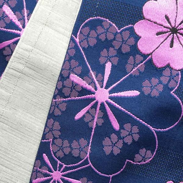 浴衣 帯 ゆかた帯 日本製 半幅帯 単品 レトロ リバーシブル 花柄 紺 グレー レディース