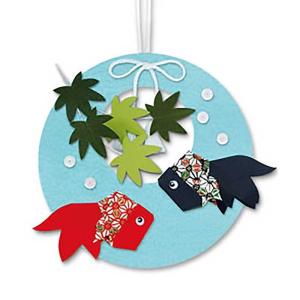 ホビークラフト・手作り リース飾り 手作セット 金魚 縁起物 季節夏 