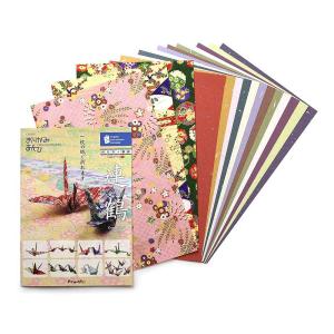 友禅和紙 鶴 TURU 折り紙キット 日本のお土産 souvenir Japanese 和 origami｜kanariya